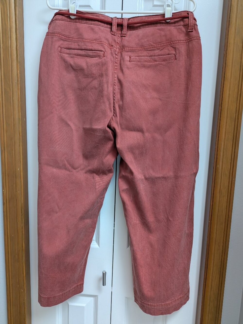 Liverpool Wide Leg Crop Pants - Vintage Wash Rust / Terracotta - Size 12/31 - Picture 2 of 9